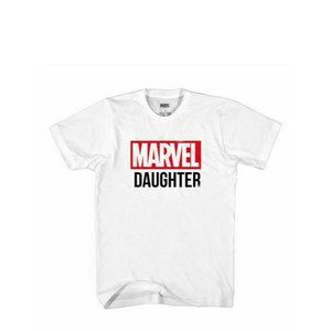 Marvel Daughter White Large T-Shirt Novelty Logo NEW Women's Marvel Comics